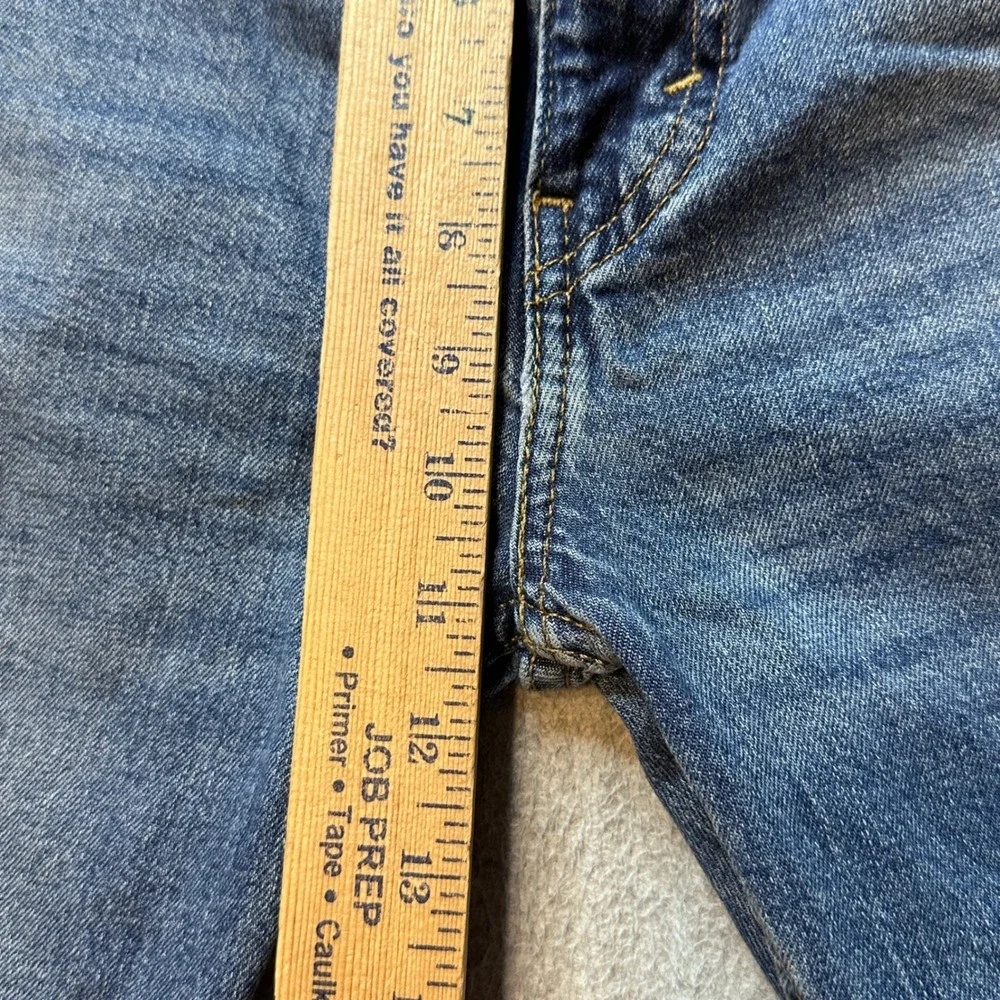 Levi's 502 Jeans Mens 36x32 (35x29) Blue‎ Regular Taper Distressed Stretch Denim